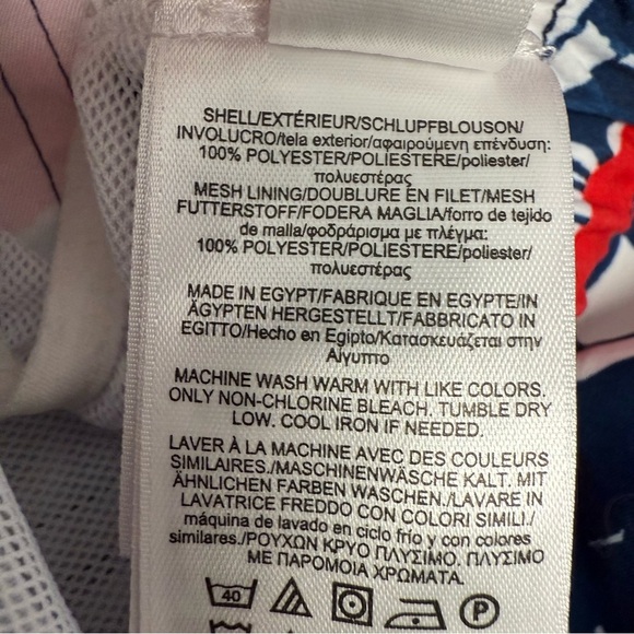 NWT Brooks Brothers Men's Hawaiian Floral Swim Trunks Swimsuit Shorts Red Blue - Picture 9 of 12